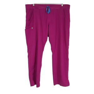FIGS - WOMEN'S XXL -PINK DRAWSTRING WAIST TECHNICAL SCRUB PANTS